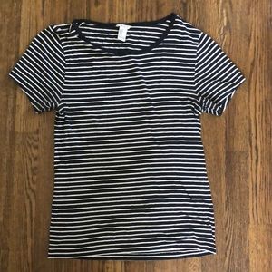 Black and white striped tee